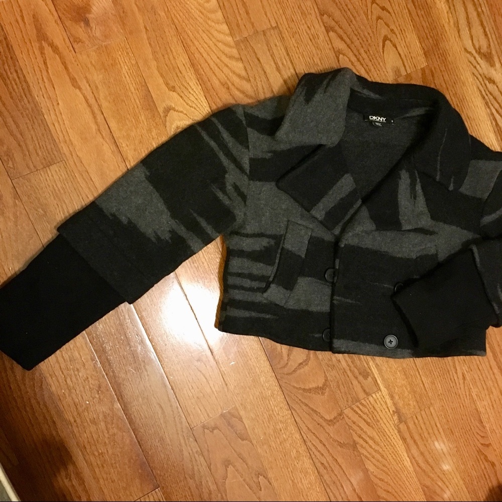DKNY Double Knit Cropped Jacket Coat